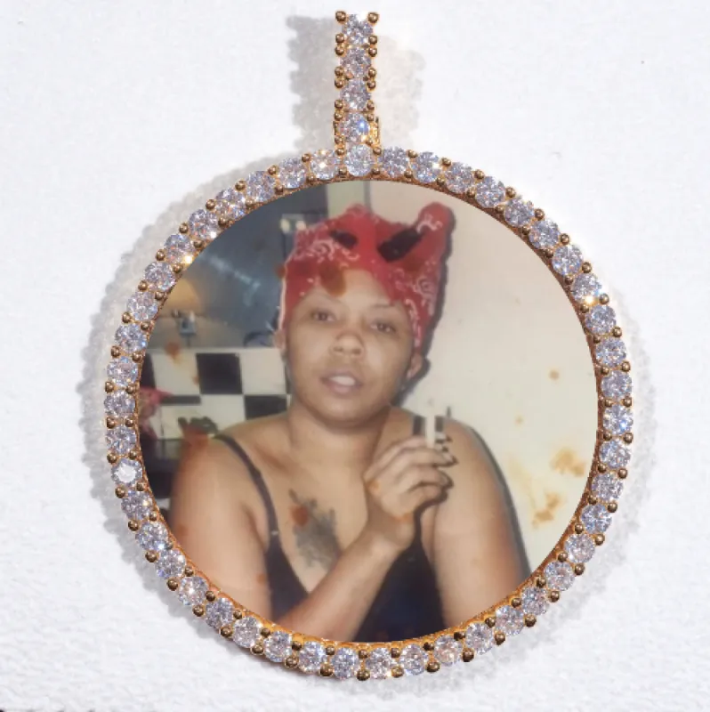 LARGE 3D CIRCLE CUSTOM PICTURE PENDANT sold by The GUU Shop