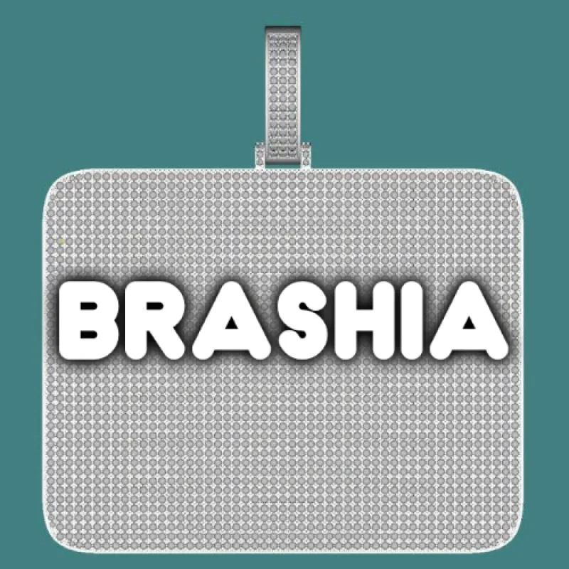 CUSTOM LETTER NECKLACE 3D BIG SQUARE sold by The GUU Shop