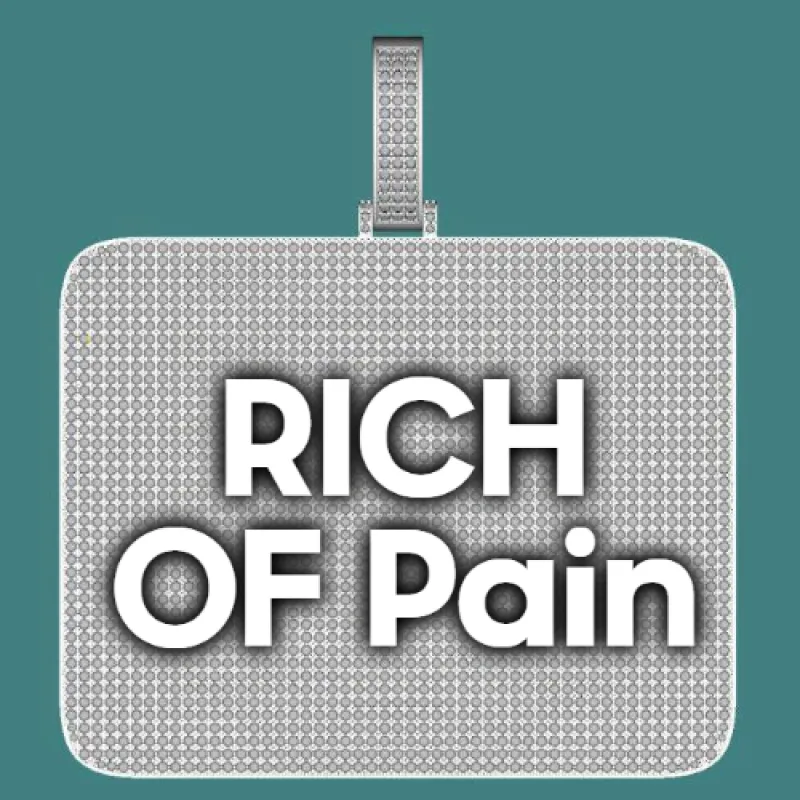 CUSTOM LETTER NECKLACE 3D BIG SQUARE sold by The GUU Shop