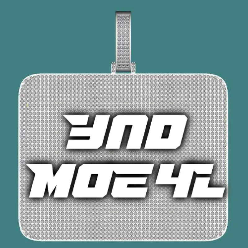 CUSTOM LETTER NECKLACE 3D BIG SQUARE made by The GUU Shop