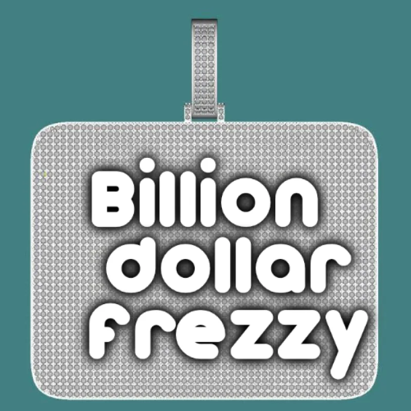 CUSTOM LETTER NECKLACE 3D BIG SQUARE sold by The GUU Shop