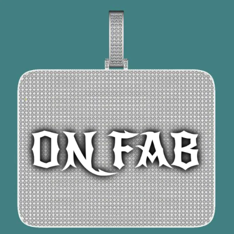 CUSTOM LETTER NECKLACE 3D BIG SQUARE sold by The GUU Shop