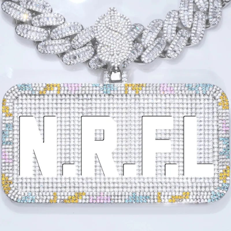 CUSTOM LETTER NECKLACE 3D COLORFUL SQUARE sold by The GUU Shop