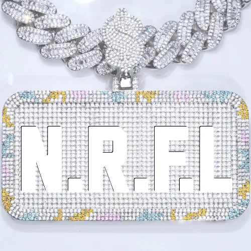 CUSTOM LETTER NECKLACE 3D COLORFUL SQUARE sold by The GUU Shop