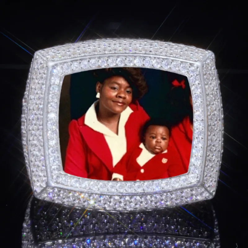 3D CUSTOM PICTURE ICED RING sold by The GUU Shop