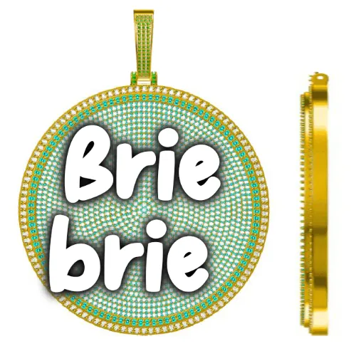 CUSTOM LETTER NECKLACE 3D BIG DISC sold by The GUU Shop