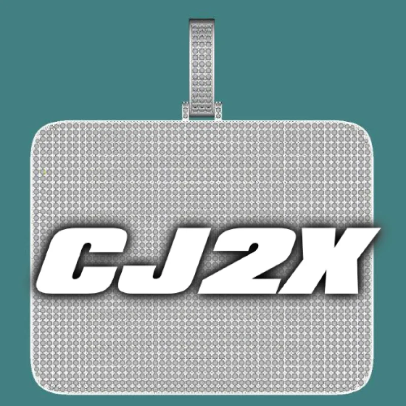 CUSTOM LETTER NECKLACE 3D BIG SQUARE sold by The GUU Shop