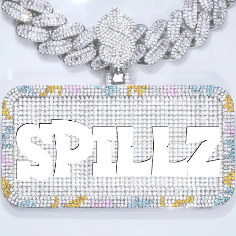 CUSTOM LETTER NECKLACE 3D COLORFUL SQUARE sold by The GUU Shop