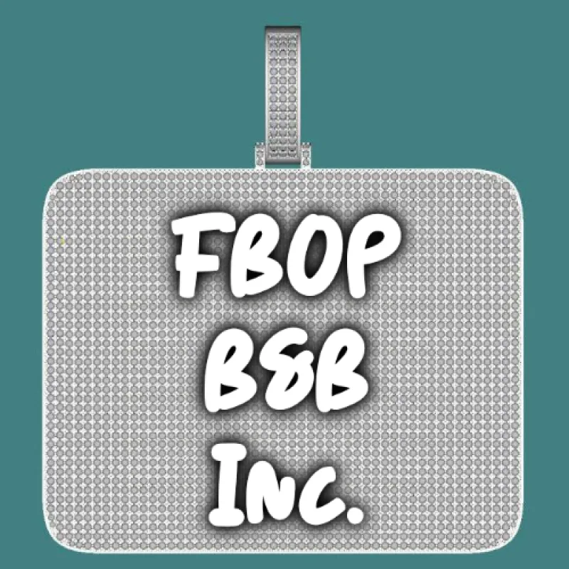 CUSTOM LETTER NECKLACE 3D BIG SQUARE sold by The GUU Shop