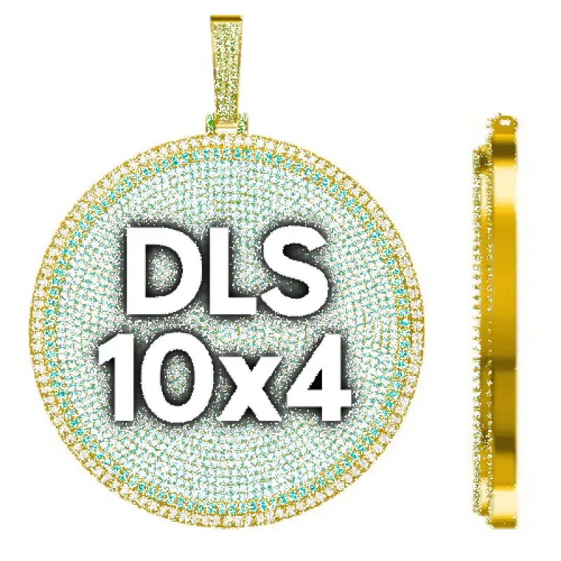 CUSTOM LETTER NECKLACE 3D BIG DISC sold by The GUU Shop