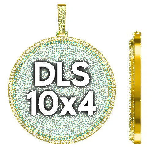 CUSTOM LETTER NECKLACE 3D BIG DISC sold by The GUU Shop