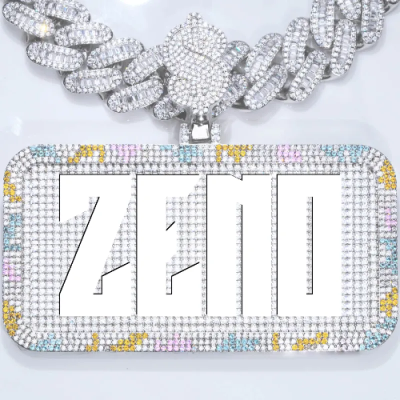 CUSTOM LETTER NECKLACE 3D COLORFUL SQUARE sold by The GUU Shop