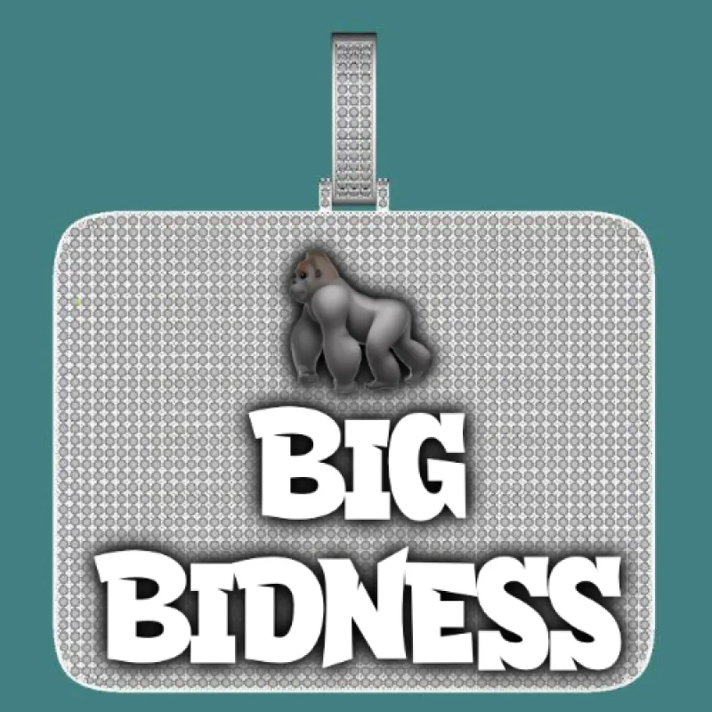 CUSTOM LETTER NECKLACE 3D BIG SQUARE sold by The GUU Shop