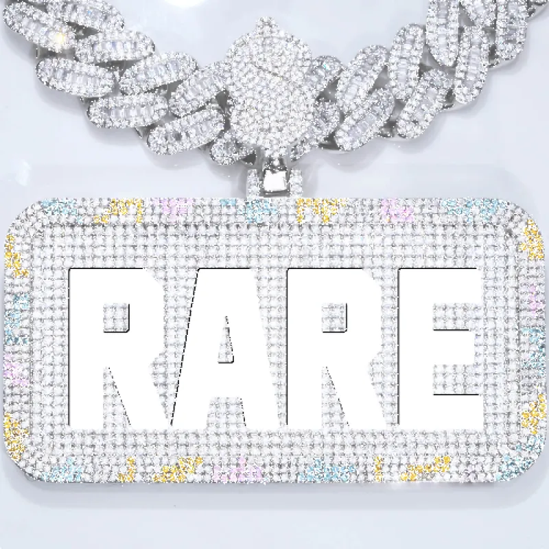 CUSTOM LETTER NECKLACE 3D COLORFUL SQUARE sold by The GUU Shop