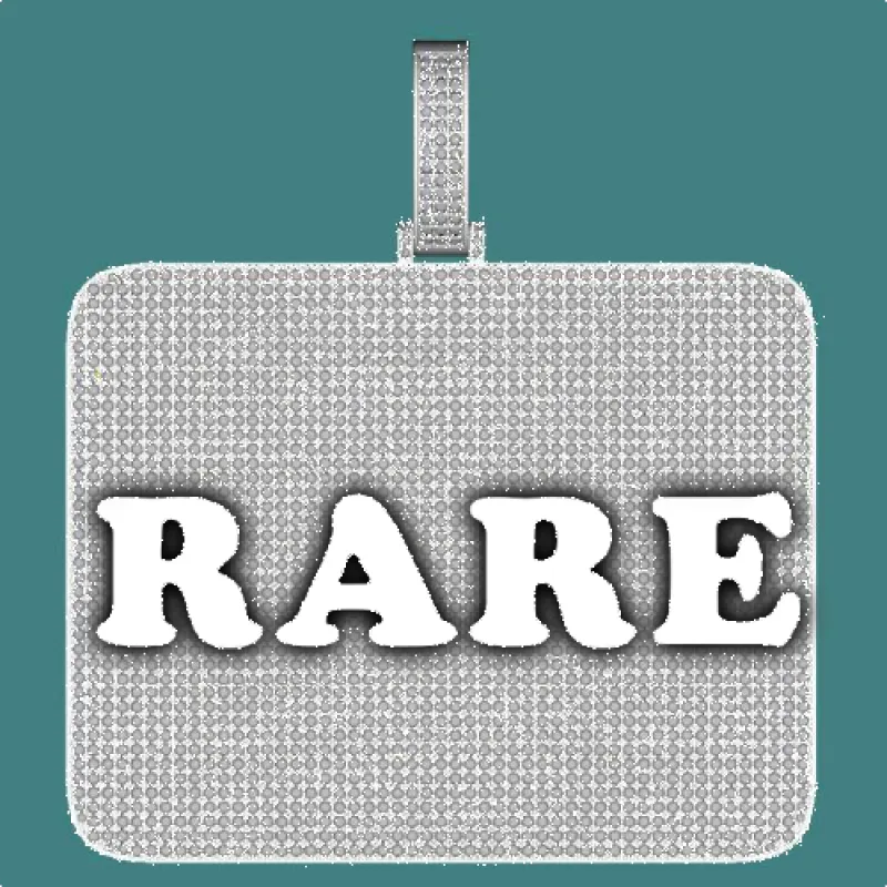 CUSTOM LETTER NECKLACE 3D BIG SQUARE sold by The GUU Shop