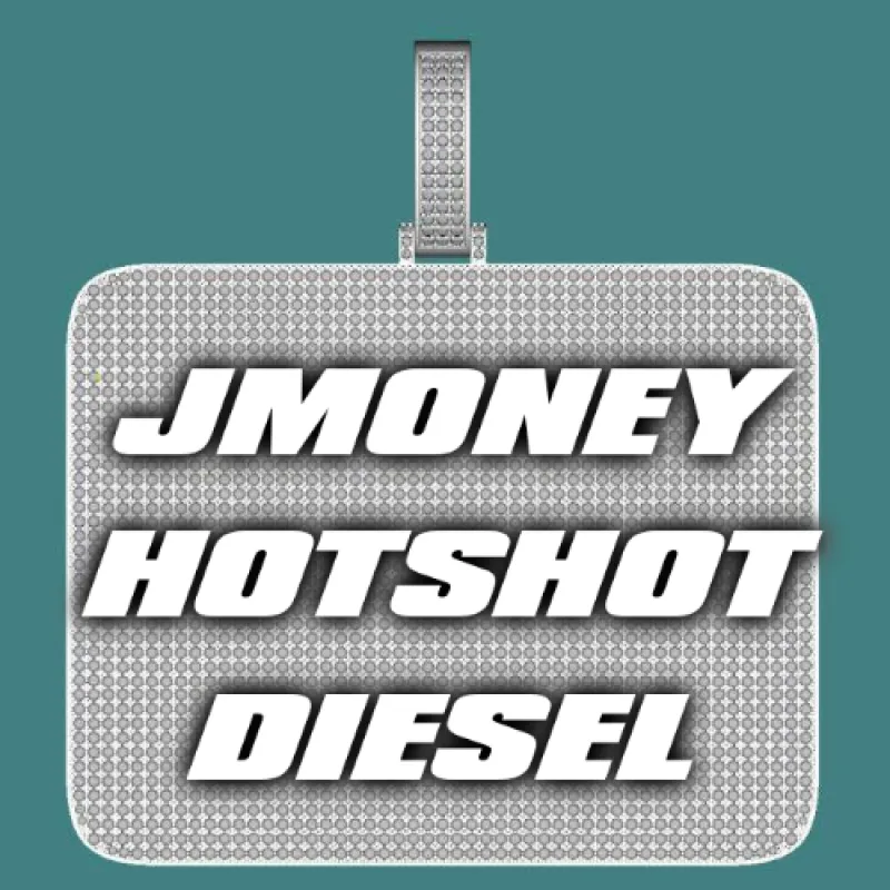 CUSTOM LETTER NECKLACE 3D BIG SQUARE sold by The GUU Shop