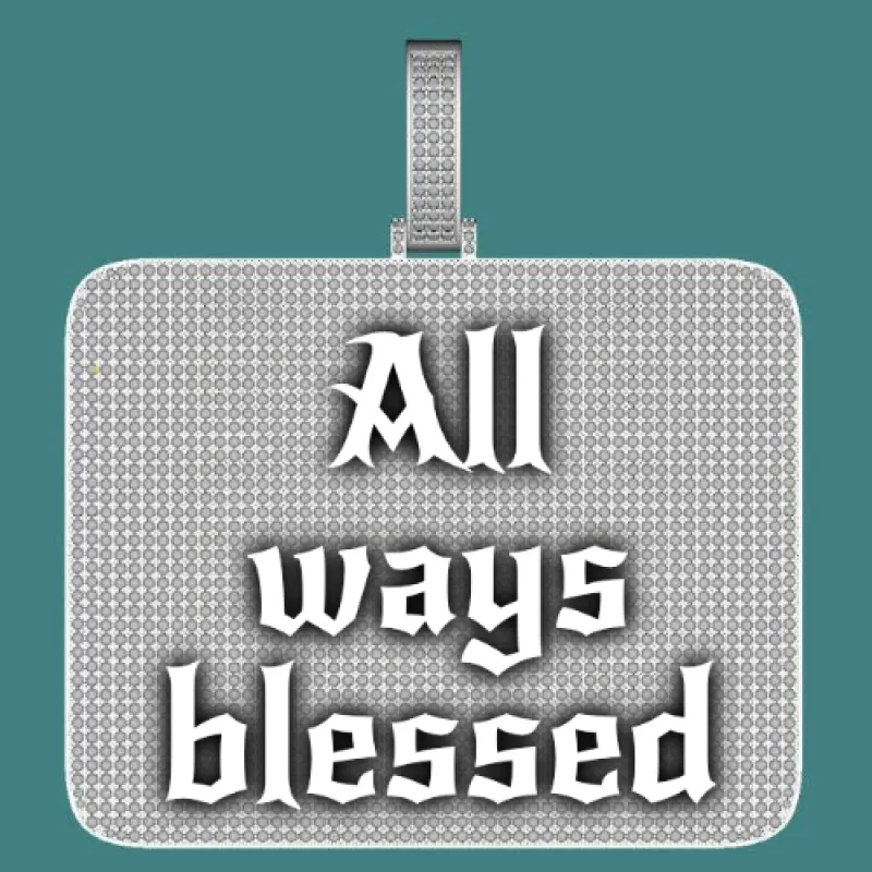 CUSTOM LETTER NECKLACE 3D BIG SQUARE sold by The GUU Shop