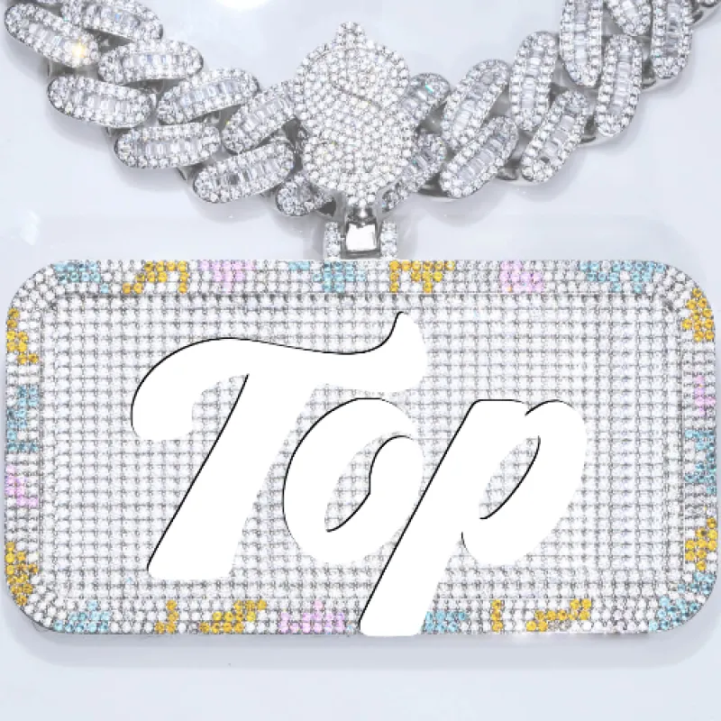 CUSTOM LETTER NECKLACE 3D COLORFUL SQUARE made by The GUU Shop