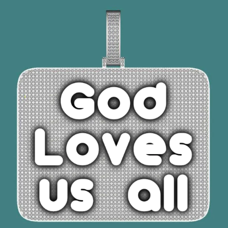 CUSTOM LETTER NECKLACE 3D BIG SQUARE sold by The GUU Shop