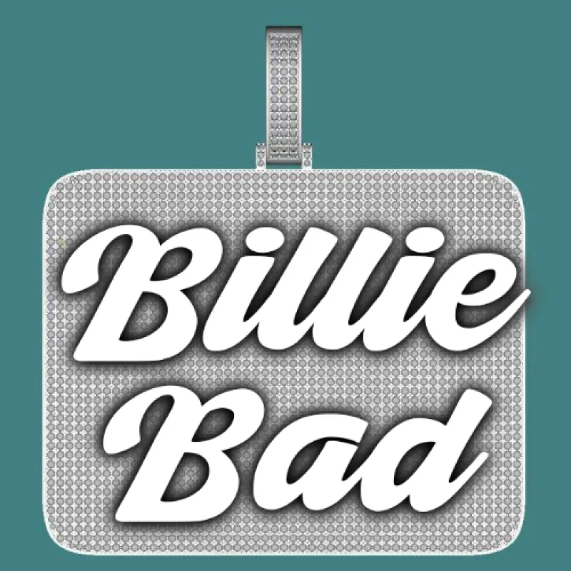 CUSTOM LETTER NECKLACE 3D BIG SQUARE sold by The GUU Shop