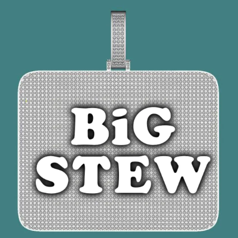 CUSTOM LETTER NECKLACE 3D BIG SQUARE sold by The GUU Shop