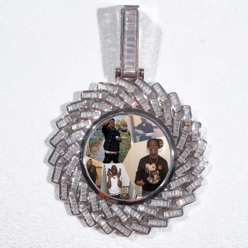 Large 3D Baguette Custom Picture Pendant sold by The GUU Shop