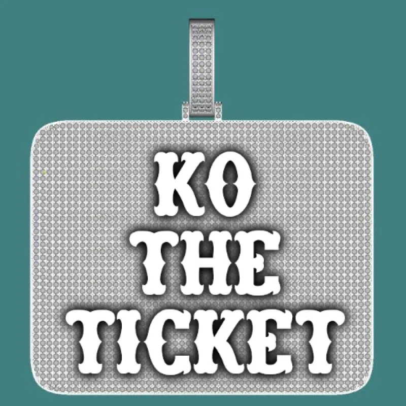 CUSTOM LETTER NECKLACE 3D BIG SQUARE sold by The GUU Shop