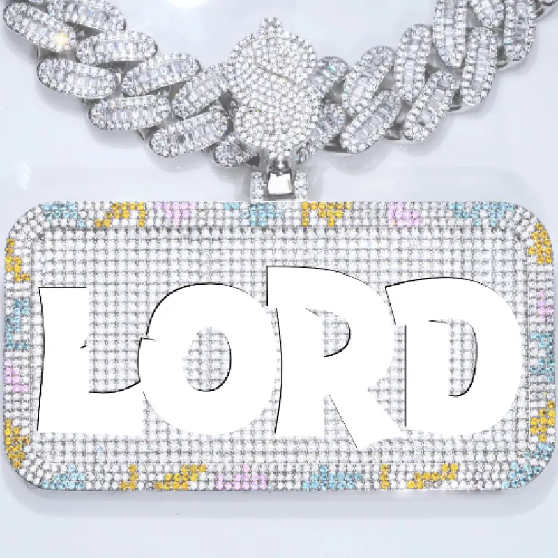 CUSTOM LETTER NECKLACE 3D COLORFUL SQUARE sold by The GUU Shop