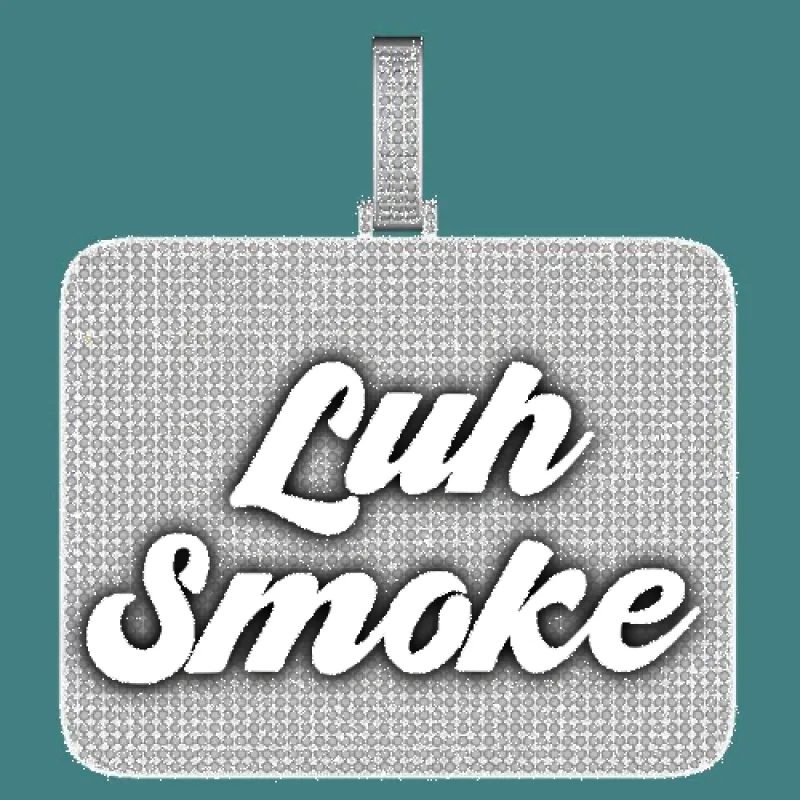 CUSTOM LETTER NECKLACE 3D BIG SQUARE sold by The GUU Shop