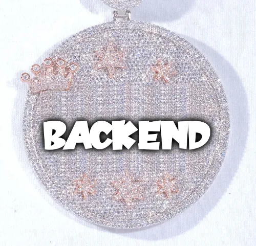 CUSTOM LETTER NECKLACE 3D BIG CROWN DISC sold by The GUU Shop