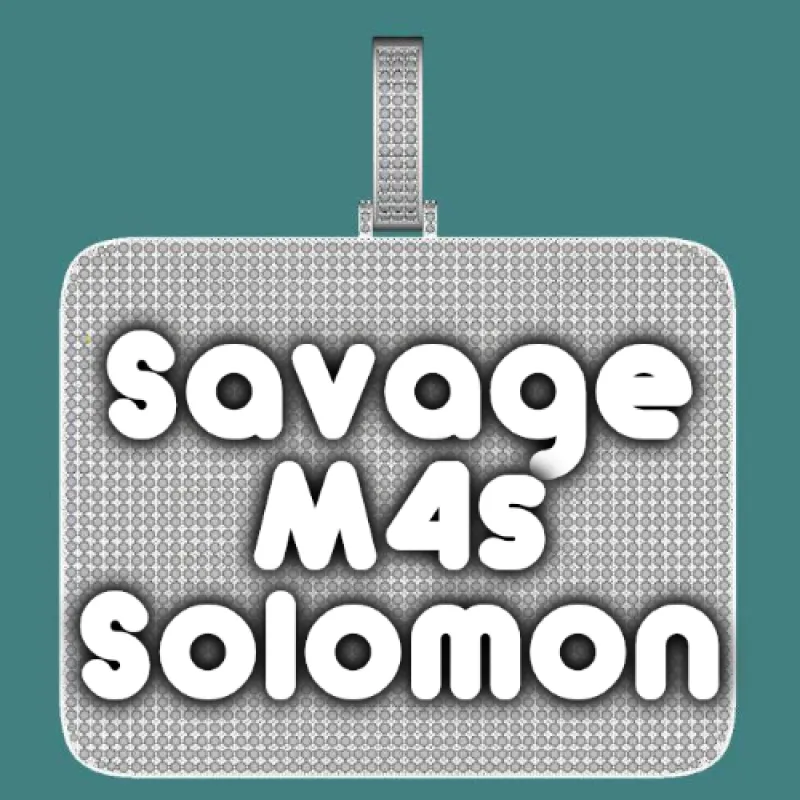 CUSTOM LETTER NECKLACE 3D BIG SQUARE sold by The GUU Shop