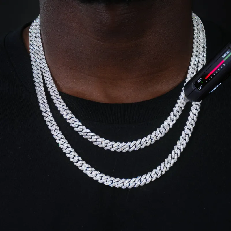 VVS Moissanite 8.5MM Cuban Link Chain sold by The GUU Shop