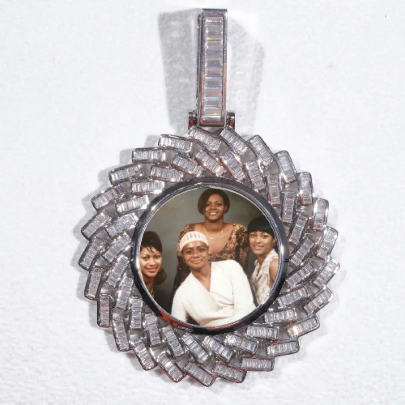 Large 3D Baguette Custom Picture Pendant sold by The GUU Shop