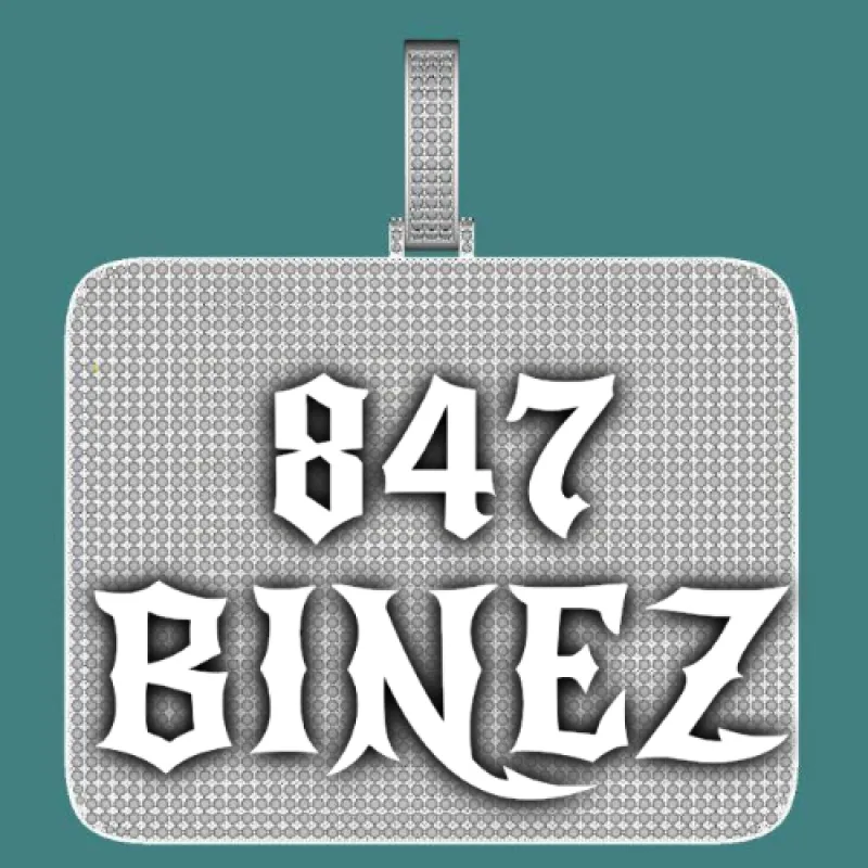 CUSTOM LETTER NECKLACE 3D BIG SQUARE sold by The GUU Shop