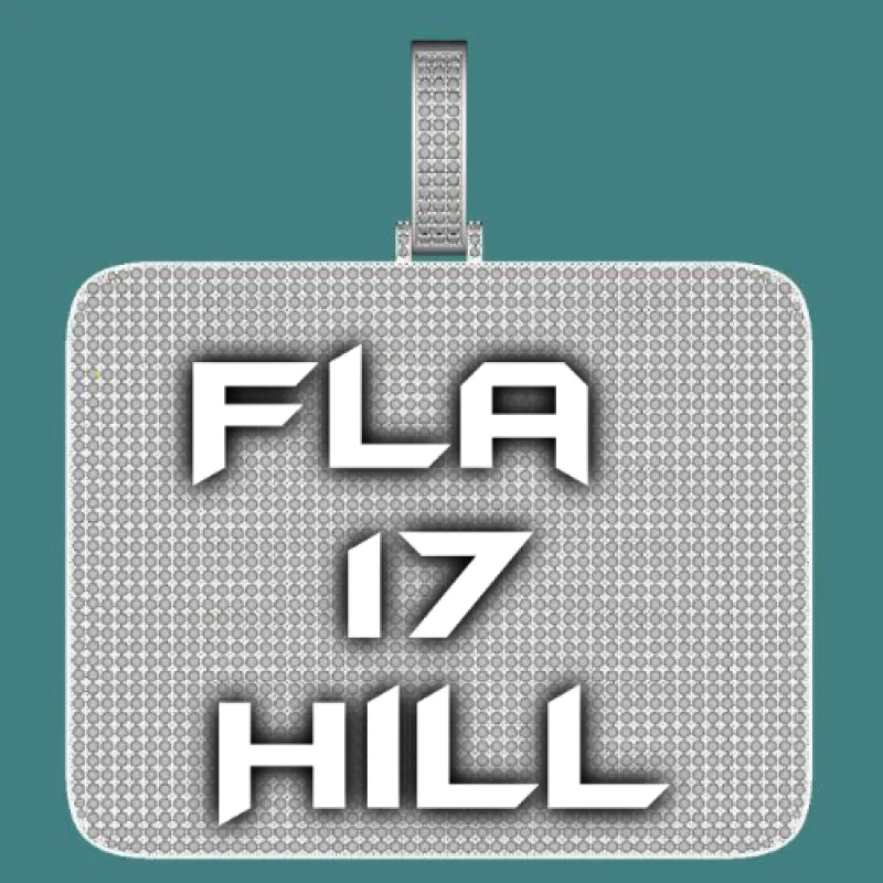 CUSTOM LETTER NECKLACE 3D BIG SQUARE sold by The GUU Shop