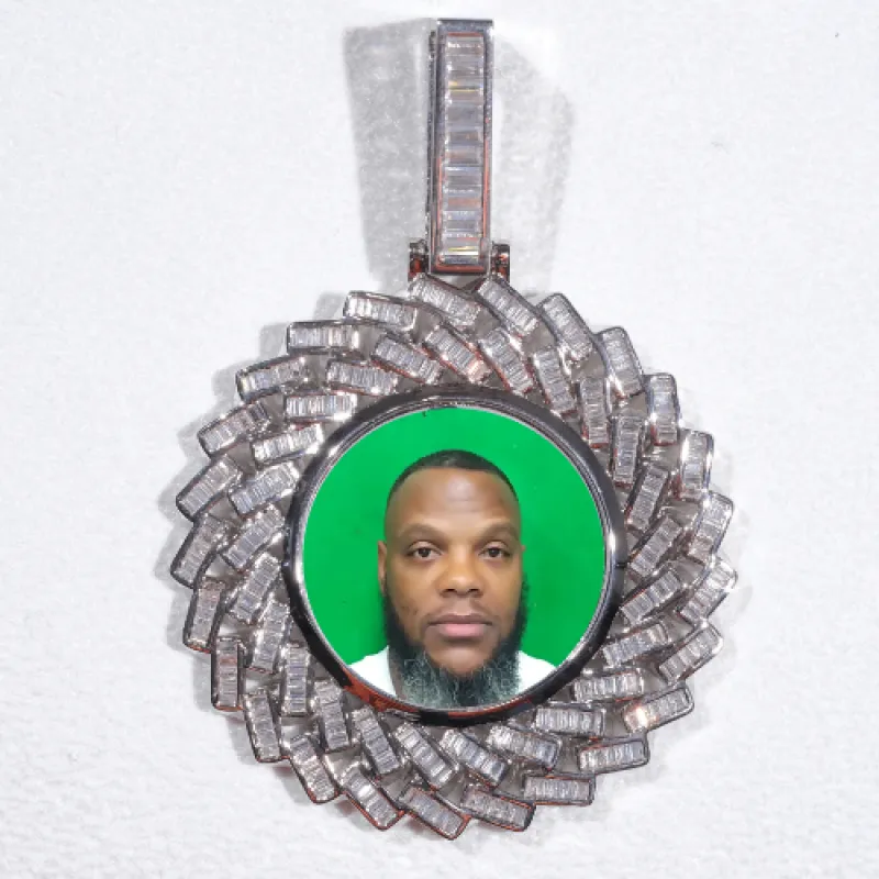 Large 3D Baguette Custom Picture Pendant sold by The GUU Shop