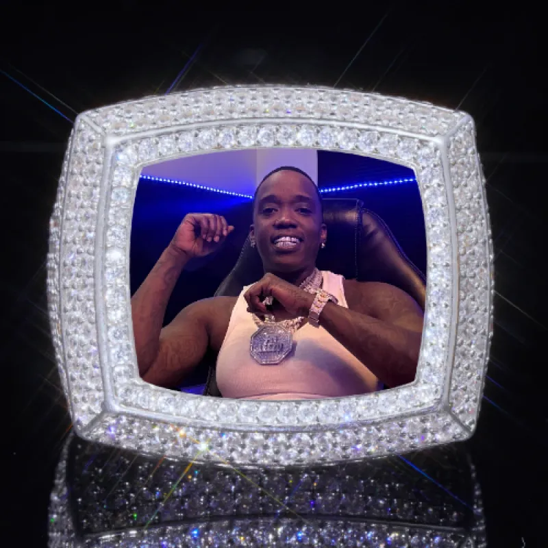 3D CUSTOM PICTURE ICED RING sold by The GUU Shop