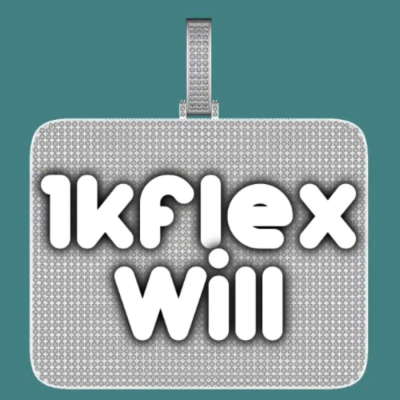 CUSTOM LETTER NECKLACE 3D BIG SQUARE sold by The GUU Shop