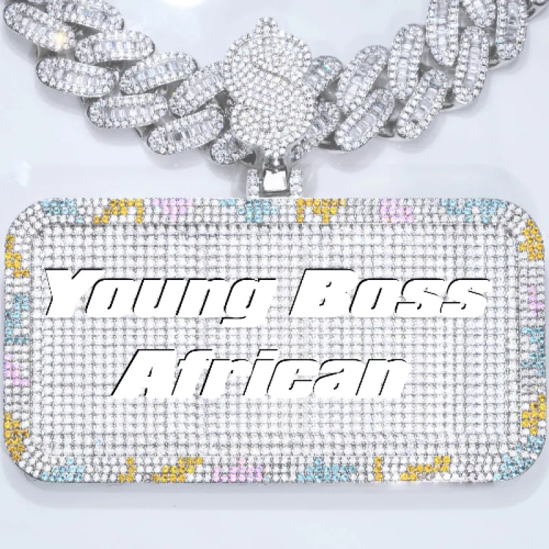 CUSTOM LETTER NECKLACE 3D COLORFUL SQUARE sold by The GUU Shop