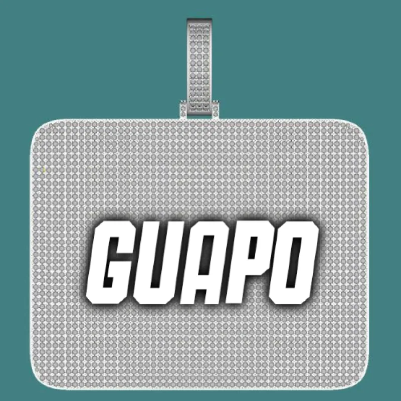 CUSTOM LETTER NECKLACE 3D BIG SQUARE sold by The GUU Shop