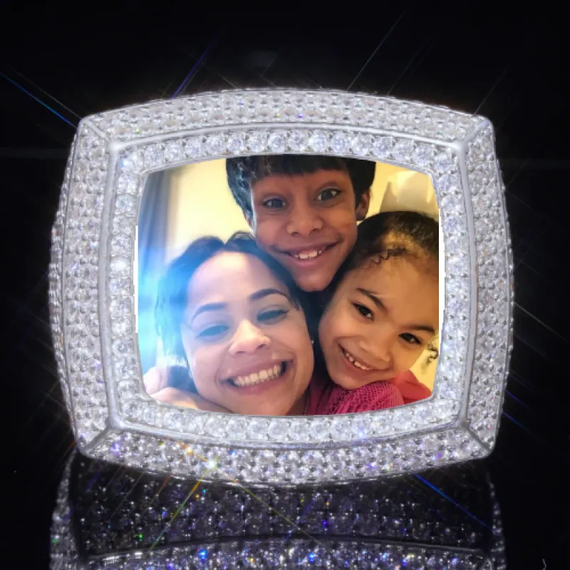 3D CUSTOM PICTURE ICED RING sold by The GUU Shop