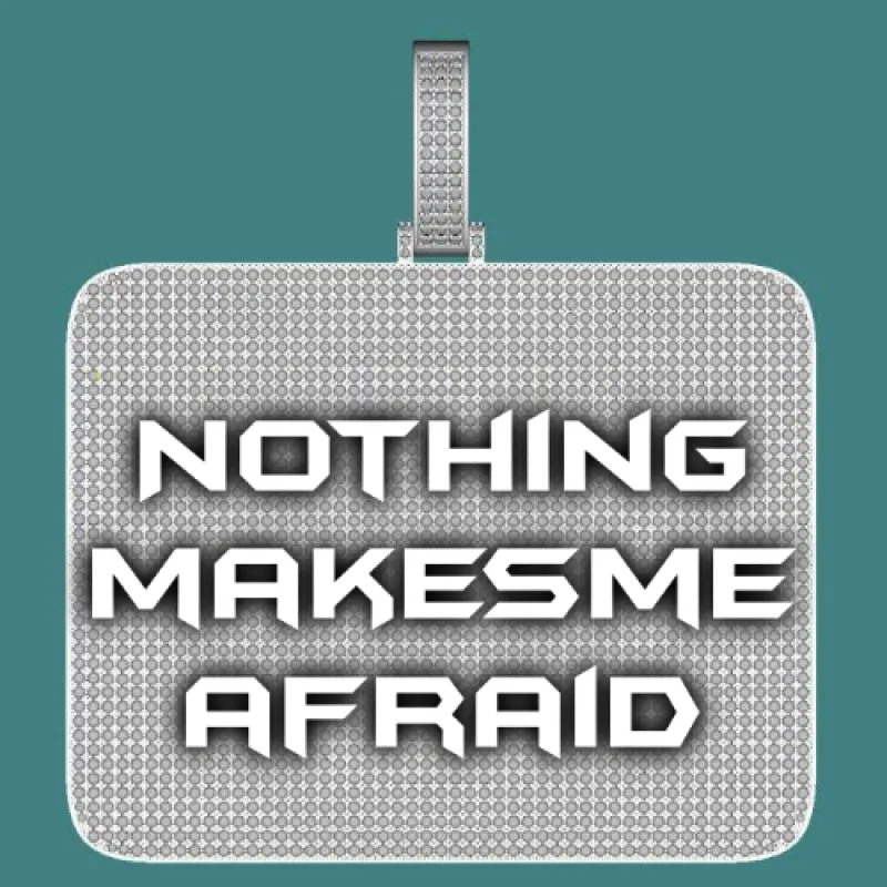 CUSTOM LETTER NECKLACE 3D BIG SQUARE sold by The GUU Shop