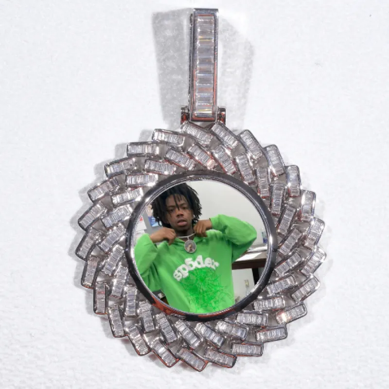 Large 3D Baguette Custom Picture Pendant sold by The GUU Shop