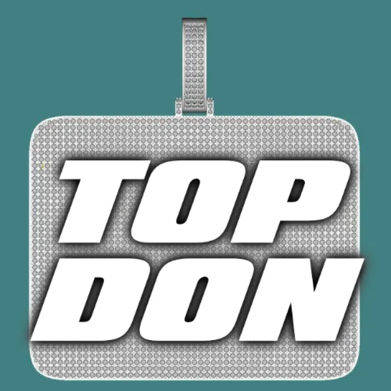 CUSTOM LETTER NECKLACE 3D BIG SQUARE sold by The GUU Shop