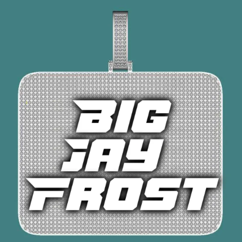 CUSTOM LETTER NECKLACE 3D BIG SQUARE sold by The GUU Shop