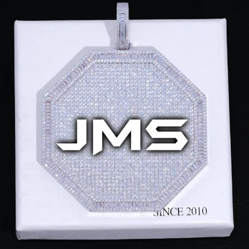 CUSTOM LETTER NECKLACE 3D BIG OCTAGON sold by The GUU Shop