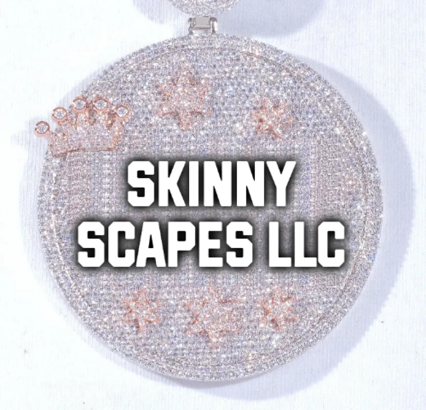 CUSTOM LETTER NECKLACE 3D BIG CROWN DISC sold by The GUU Shop