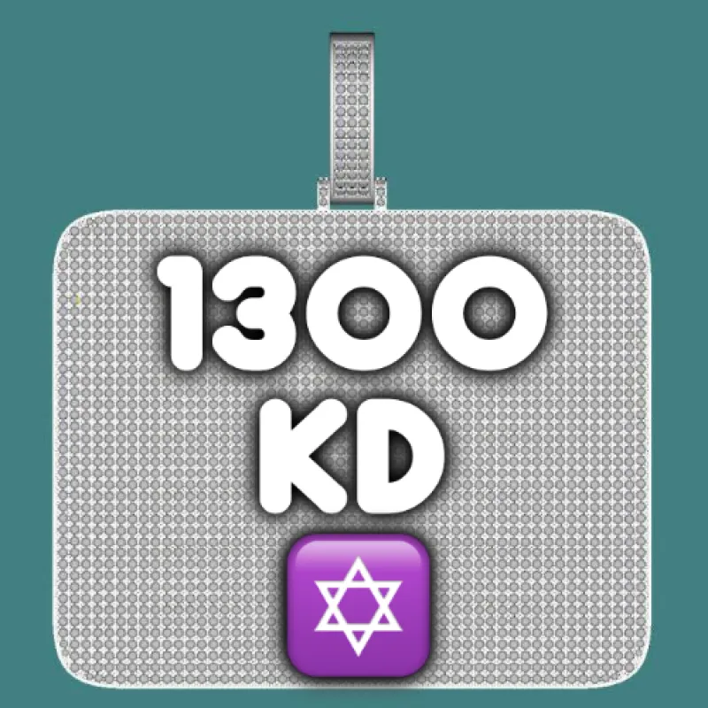 CUSTOM LETTER NECKLACE 3D BIG SQUARE sold by The GUU Shop