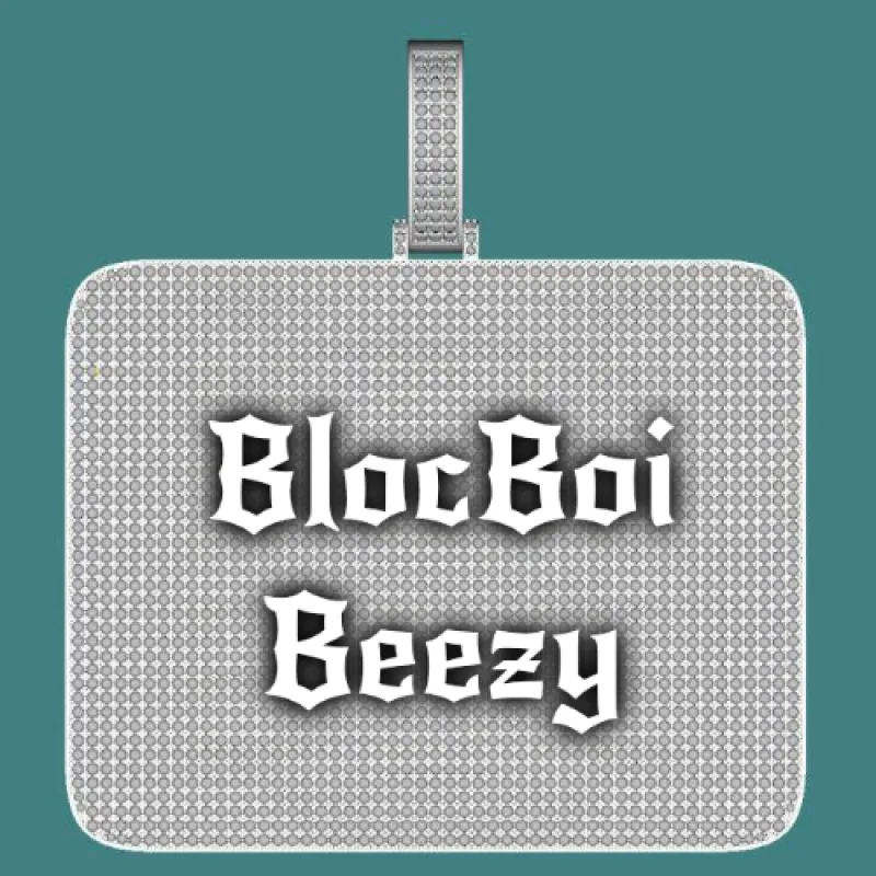 CUSTOM LETTER NECKLACE 3D BIG SQUARE sold by The GUU Shop