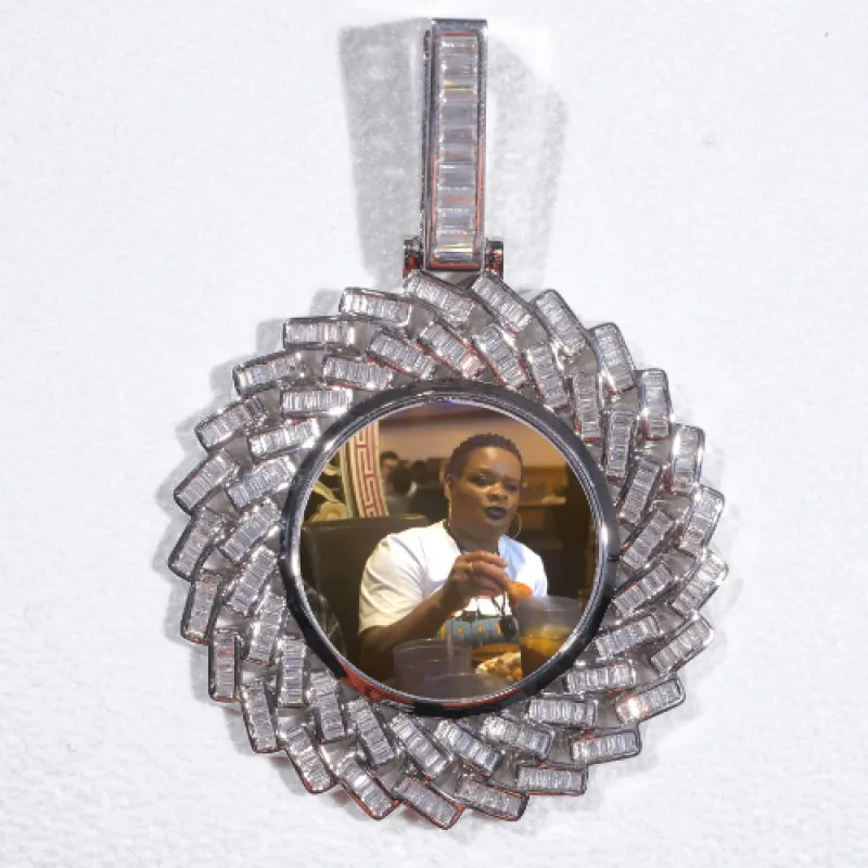 Large 3D Baguette Custom Picture Pendant sold by The GUU Shop